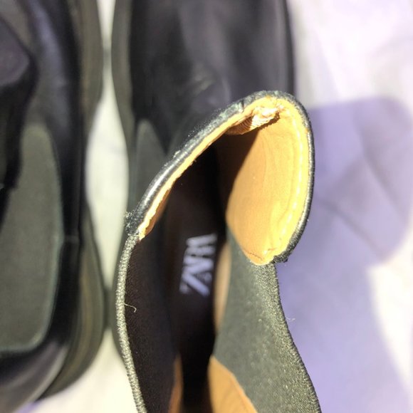 ZARA MEGA LUG SOLE pradda-look black combat boots 39 9 - Picture 7 of 8